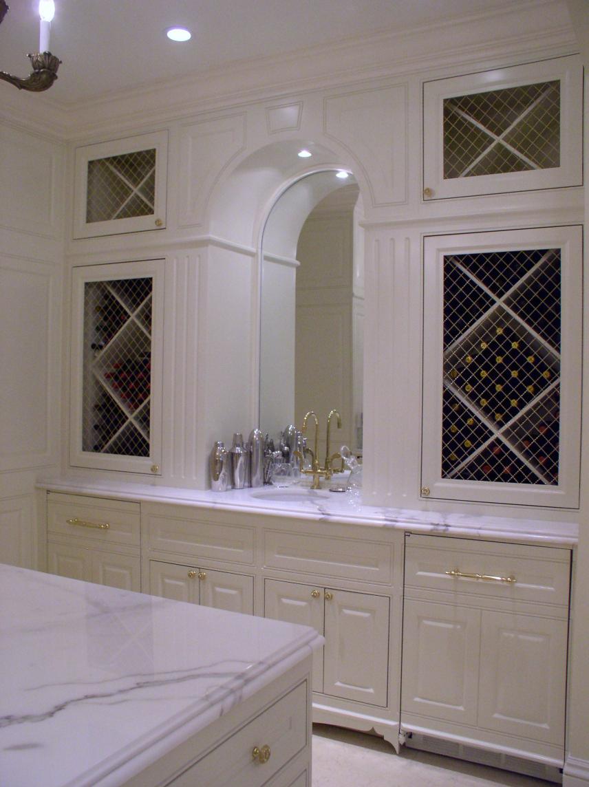 Sleek modern kitchen with long LED lighting backsplash
