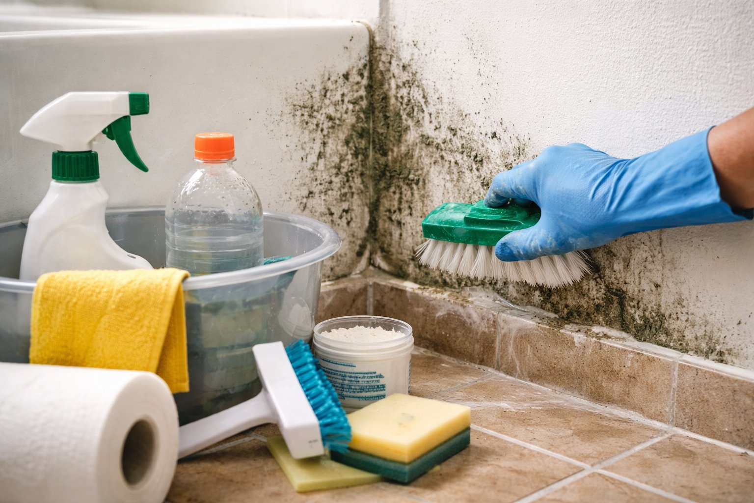 how to clean small areas of mold