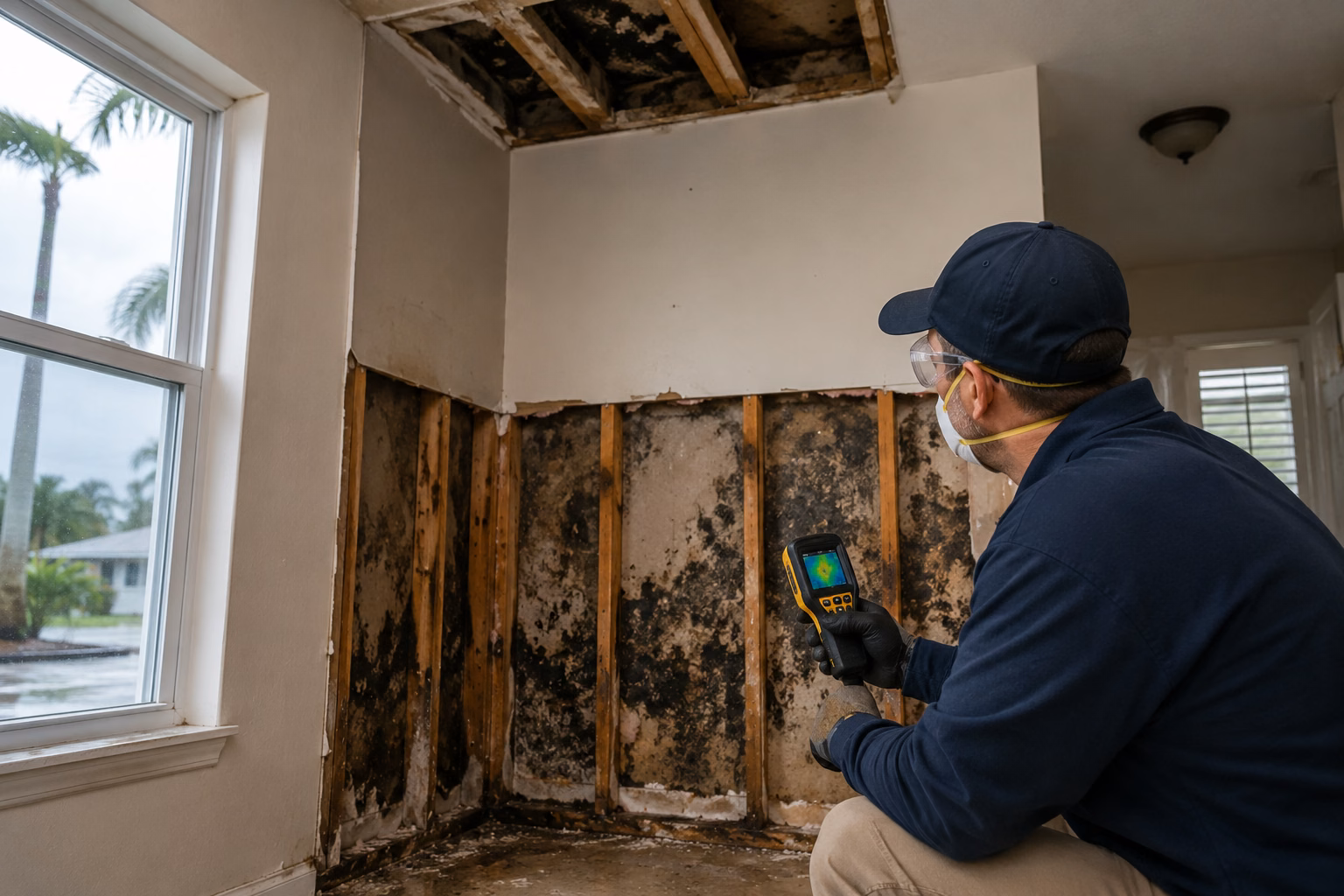 Hidden Mold Inside Walls and Ceilings After Hurricane Flooding